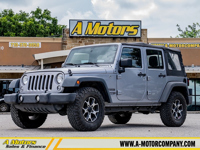 Used 2018  Jeep Wrangler JK Unlimited 4d SUV 4WD Sport S at A Motors Sales & Finance near San Antonio&comma; TX