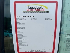 Used 2020  Chevrolet Sonic 4d Hatchback LT w/1FL at Leadbelt Auto Sales near Farmington, MO