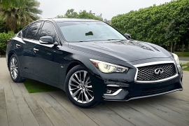 Used 2019  INFINITI Q50 4d Sedan RWD 3&period;0t LUXE at Pre-Owned Plus near San Antonio&comma; TX