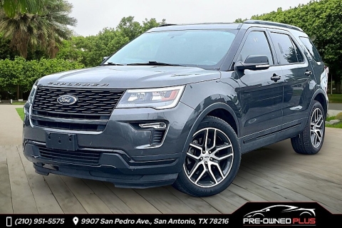 Used 2018 Ford Explorer 4d SUV 4WD Sport at Pre-Owned Plus near San Antonio, TX