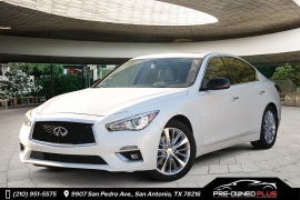  2020 INFINITI Q50 4d Sedan RWD 3.0t LUXE at Pre-Owned Plus near San Antonio, TX