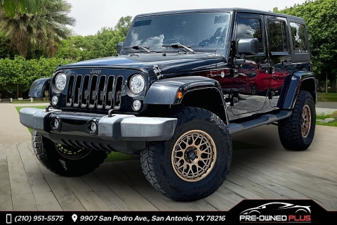 Used 2017 Jeep Wrangler Unlimited 4d Convertible Sahara at Pre-Owned Plus near San Antonio, TX