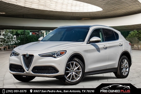 Used 2018 Alfa Romeo Stelvio 4d SUV AWD Ti at Pre-Owned Plus near San Antonio, TX